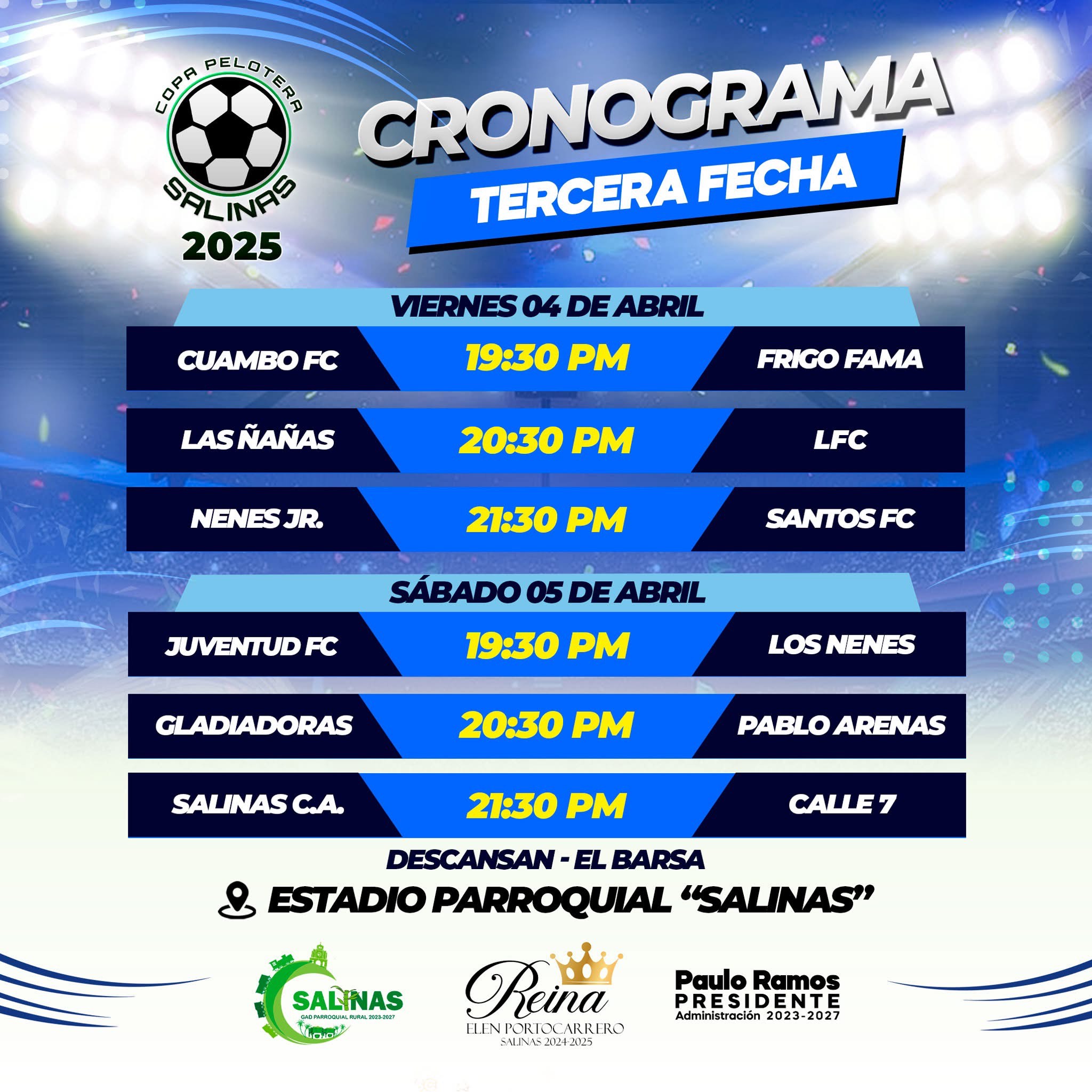 Cronograma tercera fecha